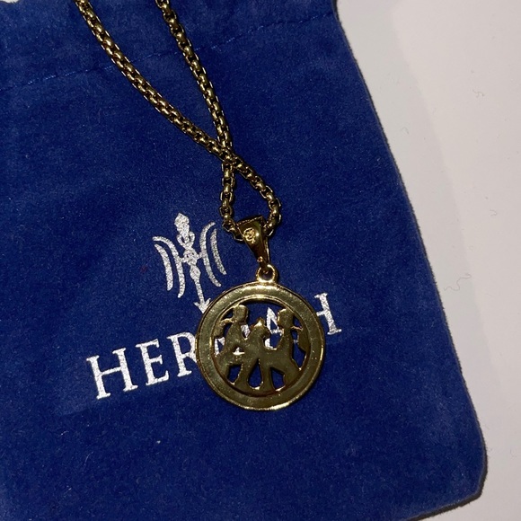 Gold plated gemini necklace ♊️ - Picture 3 of 4